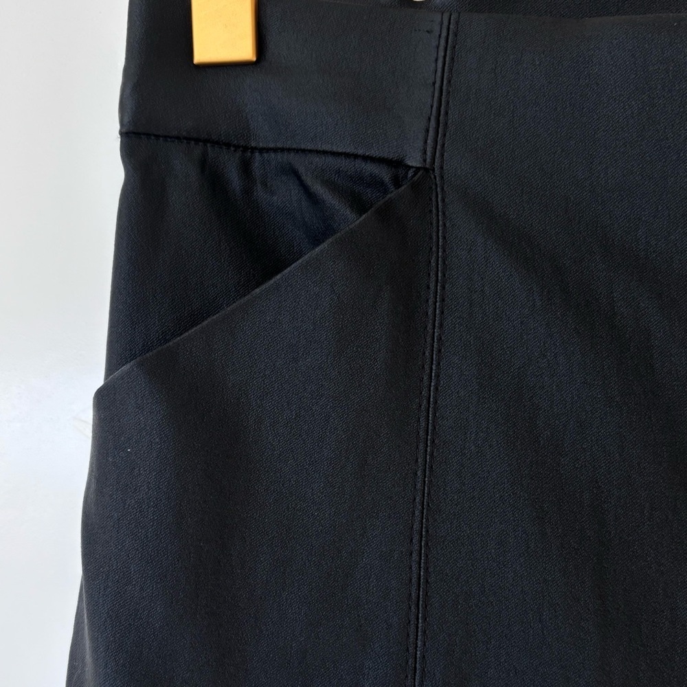 NA-KD| NEW Black Straight Leg Matte Faux Leather Pants w/Pockets NWT SZ EU36/6 - Picture 5 of 6